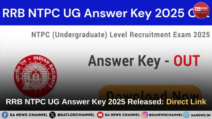 RRB NTPC UG Answer Key 2025 Released