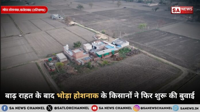 बाढ़ राहत के बाद भोड़ा होशनाक के किसानों ने फिर शुरू की बुवाई