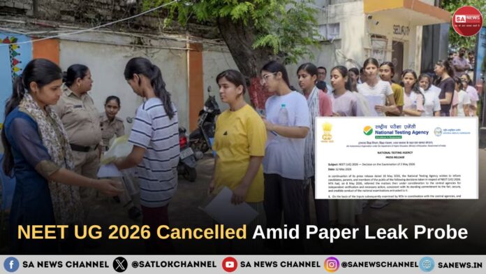 NEET UG 2026 Cancelled Amid Paper Leak Probe