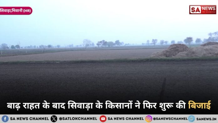 बाढ़ राहत के बाद सिवाड़ा के किसानों ने फिर शुरू की बिजाई