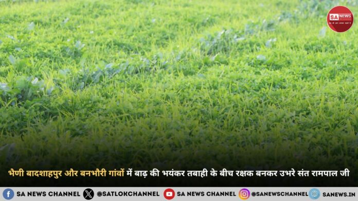 हरियाणा राज्य, हिसार जिला: भैणी बादशाहपुर और बनभौरी गांवों में बाढ़ की भयंकर तबाही के बीच रक्षक बनकर उभरे संत रामपाल जी महाराज