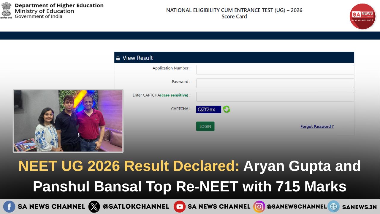 NEET UG 2026 Result Declared; Aryan, Panshul Top Exam - news.jagatgururampalji.org