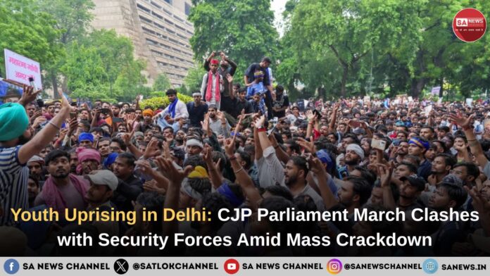 Youth Uprising in Delhi: CJP Parliament March Clashes with Security Forces Amid Mass Crackdown