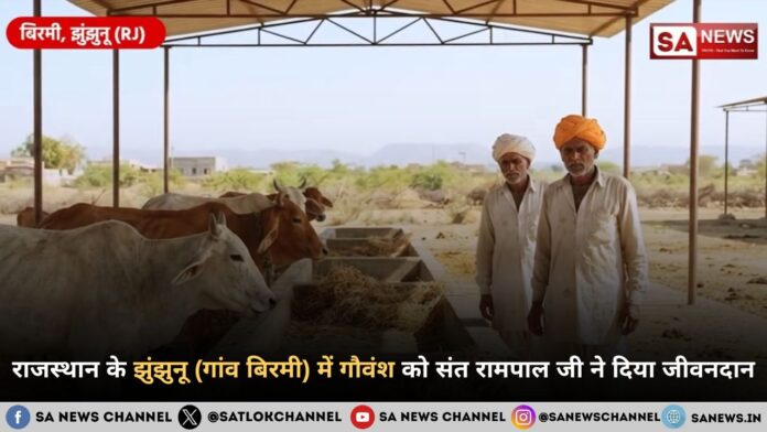 राजस्थान के झुंझुनू (गांव बिरमी) में गौवंश को संत रामपाल जी महाराज ने दिया जीवनदान