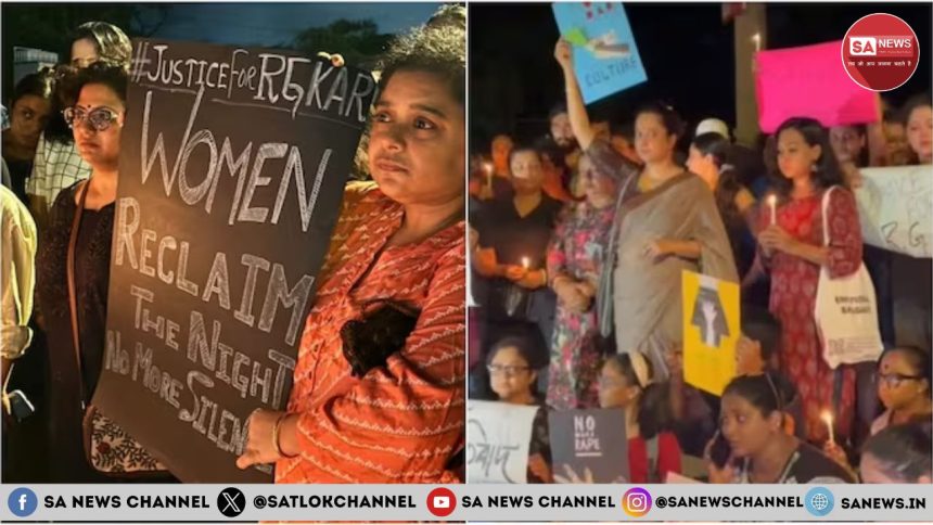 Midnight Chaos Erupts As Assailants Disrupt Peaceful Protest In Kolkata