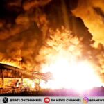 महाराष्ट्र लॉजिस्टिक गोदाम जलकर खाक, दूर-दूर तक दिखा धुए का गुब्बार, बड़ी जनहानी टली।