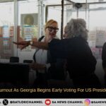 Record Voter Turnout As Georgia Begins Early Voting For US Presidential Elections 