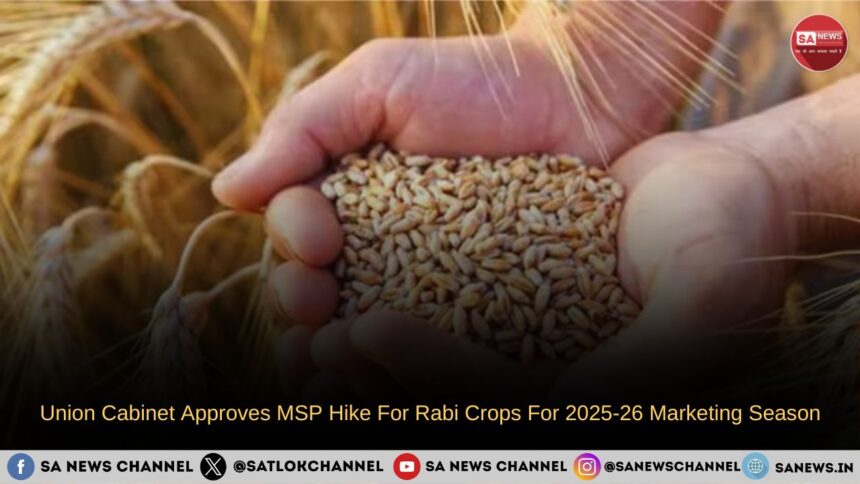 Union Cabinet Approves MSP Hike For Rabi Crops For 2025-26 Marketing Season