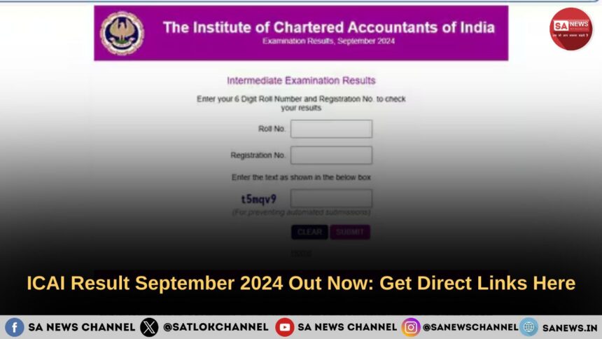 ICAI Result September 2024 Out Now Get Direct Links Here