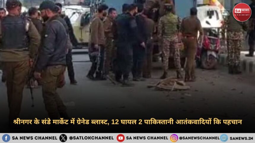 श्रीनगर के संडे मार्केट में ग्रेनेड ब्लास्ट, 12 घायल 2 पाकिस्तानी आतंकवादियों कि पहचान