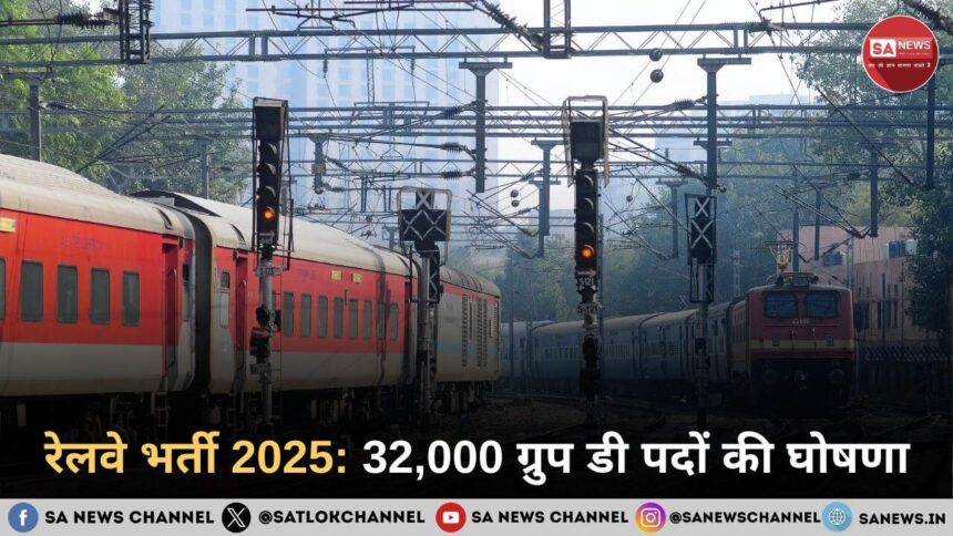 रेलवे भर्ती 2025: 32,000 ग्रुप डी पदों की घोषणा