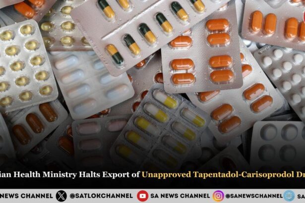 Indian Health Ministry Halts Export of Unapproved Tapentadol-Carisoprodol Drugs
