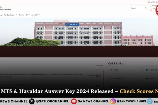 SSC MTS & Havaldar Answer Key 2024 Released – Check Scores Now!