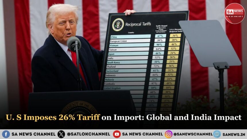 U. S Imposes 26% Tariff on Import: Global and India Impact