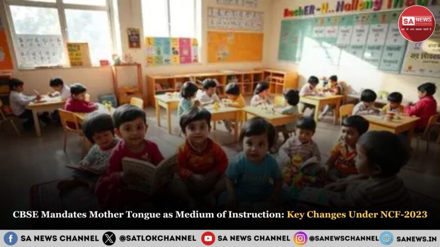 CBSE Mandates Mother Tongue as Medium of Instruction: Key Changes Under NCF-2023