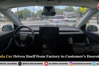 Tesla Car Drives Itself from Factory to Customer's Doorste