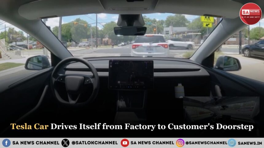 Tesla Car Drives Itself from Factory to Customer's Doorste