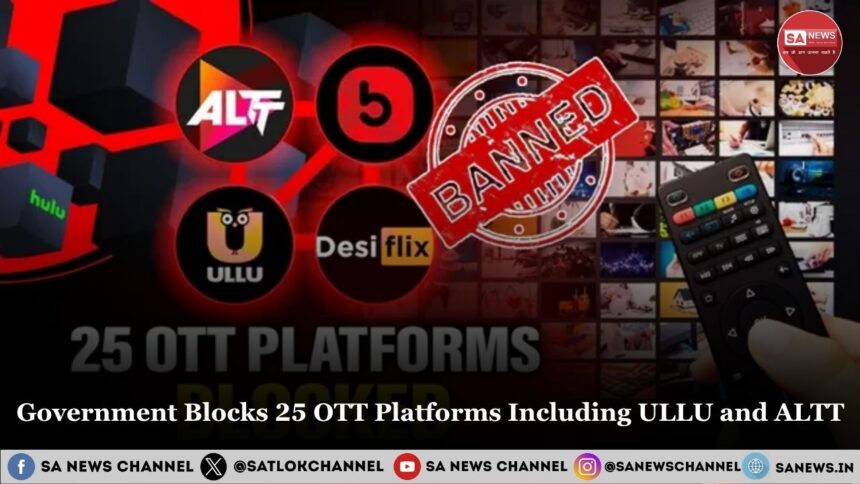 Government Blocks 25 OTT Platforms Including ULLU and ALTT Over Obscene Content
