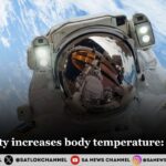 Microgravity increases body temperature IIST model