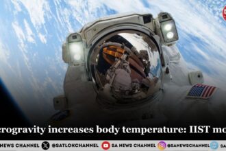 Microgravity increases body temperature IIST model