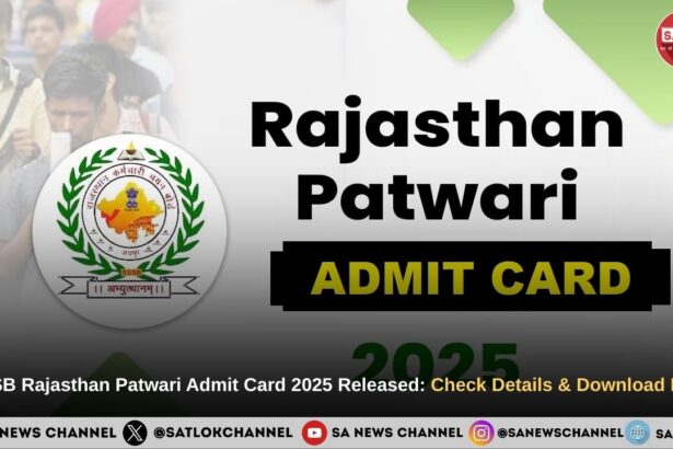 RSSB Rajasthan Patwari Admit Card 2025 Released Check Details & Download Link