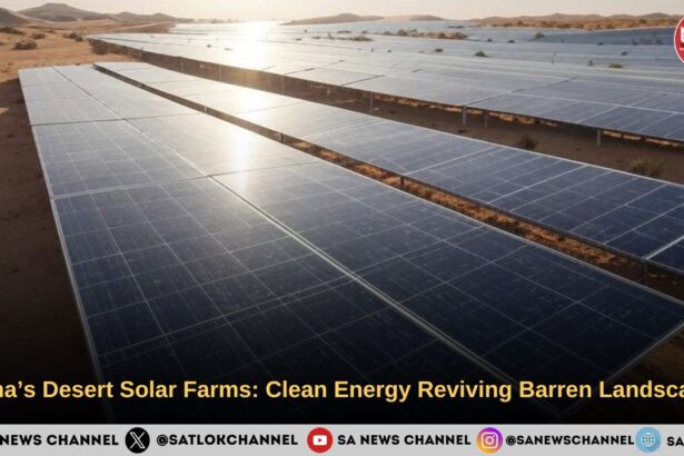 China Desert Solar Farms Clean Energy Reviving Barren Landscapes