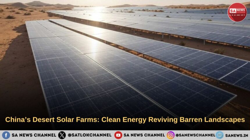 China Desert Solar Farms Clean Energy Reviving Barren Landscapes