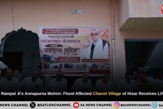 Sant Rampal Ji Maharaj Annapurna Muhim Flood Affected Chanot Village of Hisar