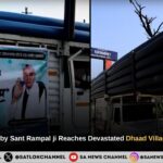 Flood Relief Led by Sant Rampalji Maharaj Reaches Devastated Dhaad Village of Hisar Twice
