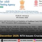 UGC NET December 2025: NTA Issues Key Advisory