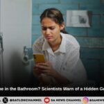 Using phone in toilet