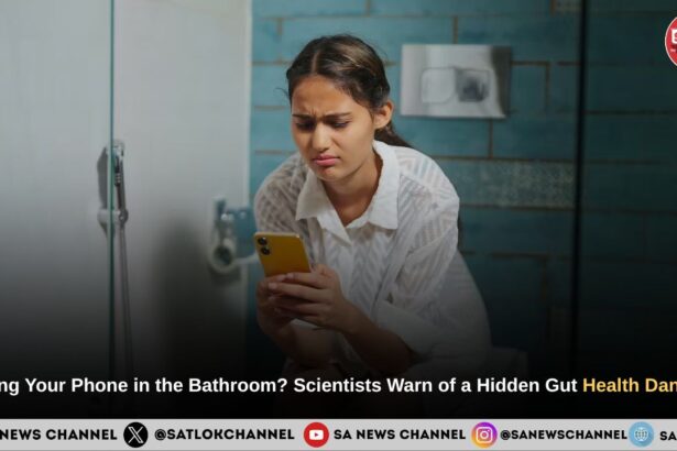 Using phone in toilet