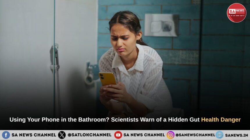 Using phone in toilet