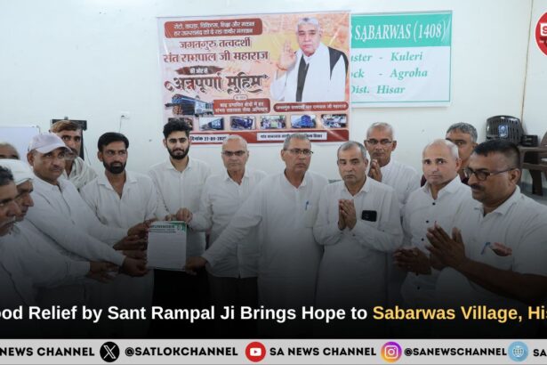 Flood Relief by Sant Rampal Ji Maharaj Brings Hope to Sabarwas Village, Hisar