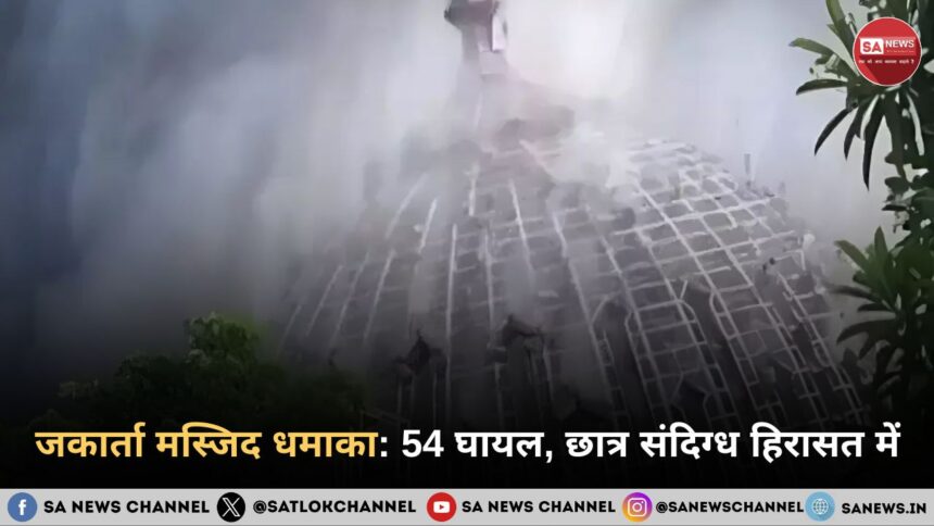 जकार्ता मस्जिद धमाका: 54 घायल, छात्र संदिग्ध हिरासत में