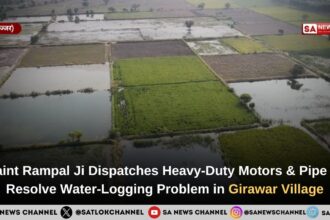 Saint Rampal Ji Dispatches Heavy-Duty Motors & Pipe to Resolve Water-Logging Problem in Girawar Village