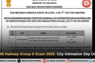 RRB Railway Group D Exam 2025: City Intimation Slip OUT, Check Your Exam City Now!