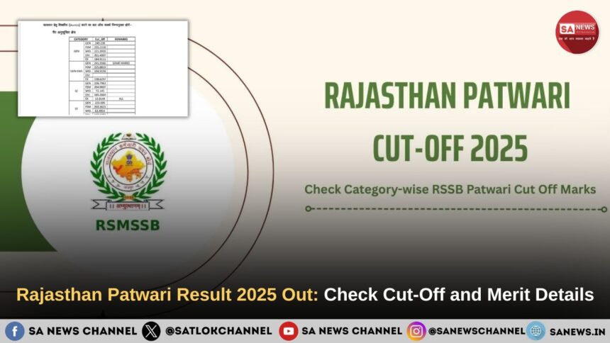 Rajasthan Patwari Result 2025 Out: Check Cut-Off and Merit Details Here!