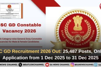 SSC GD Recruitment 2026 Out: 25,487 Posts, Online Application from 1 Dec 2025 to 31 Dec 2025