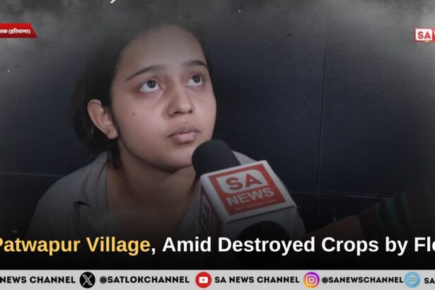 In Patwapur Village, Amid Destroyed Crops by flood