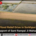 Flood Relief in Surkhpur Village Haryana with Support of Sant Rampal Ji Maharaj