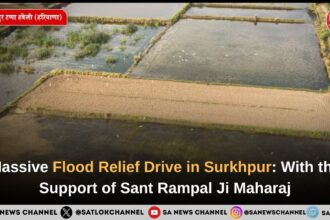 Flood Relief in Surkhpur Village Haryana with Support of Sant Rampal Ji Maharaj