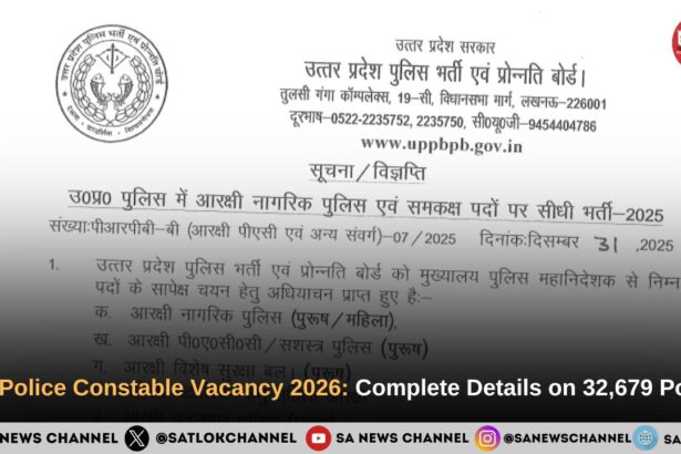 UP Police Constable Vacancy 2026: Complete Details on 32,679 Posts