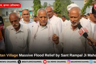 Matan Village Massive Flood Relief by Sant Rampal Ji Maharaj