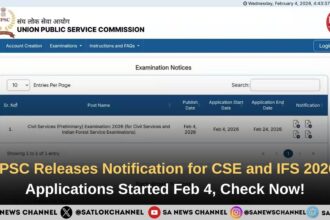 UPSC Releases Notification for CSE and IFS 2026: Applications Started Feb 4, Check Now!