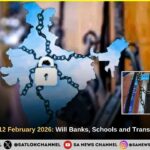 Bharat Bandh on 12 February 2026 Will Banks, Schools and Transport Shut Today