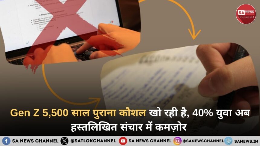 Gen Z 5,500 साल पुराना कौशल खो रही है, 40% युवा अब हस्तलिखित संचार में कमज़ोर