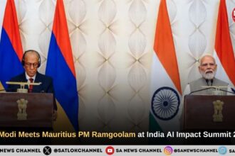 PM Modi Meets Mauritius PM Ramgoolam During India AI Impact Summit 2026 in New Delhi