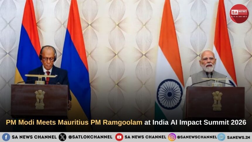 PM Modi Meets Mauritius PM Ramgoolam During India AI Impact Summit 2026 in New Delhi