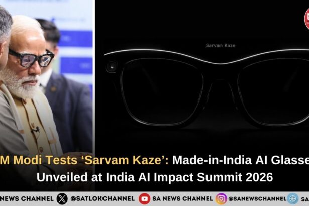 PM Modi Tests ‘Sarvam Kaze’ Made-in-India AI Glasses Unveiled at India AI Impact Summit 2026